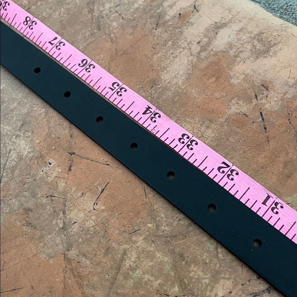 AllSaints Luna Sparkle Skinny Leather Black Western Belt Size Medium NWOT - Picture 13 of 16